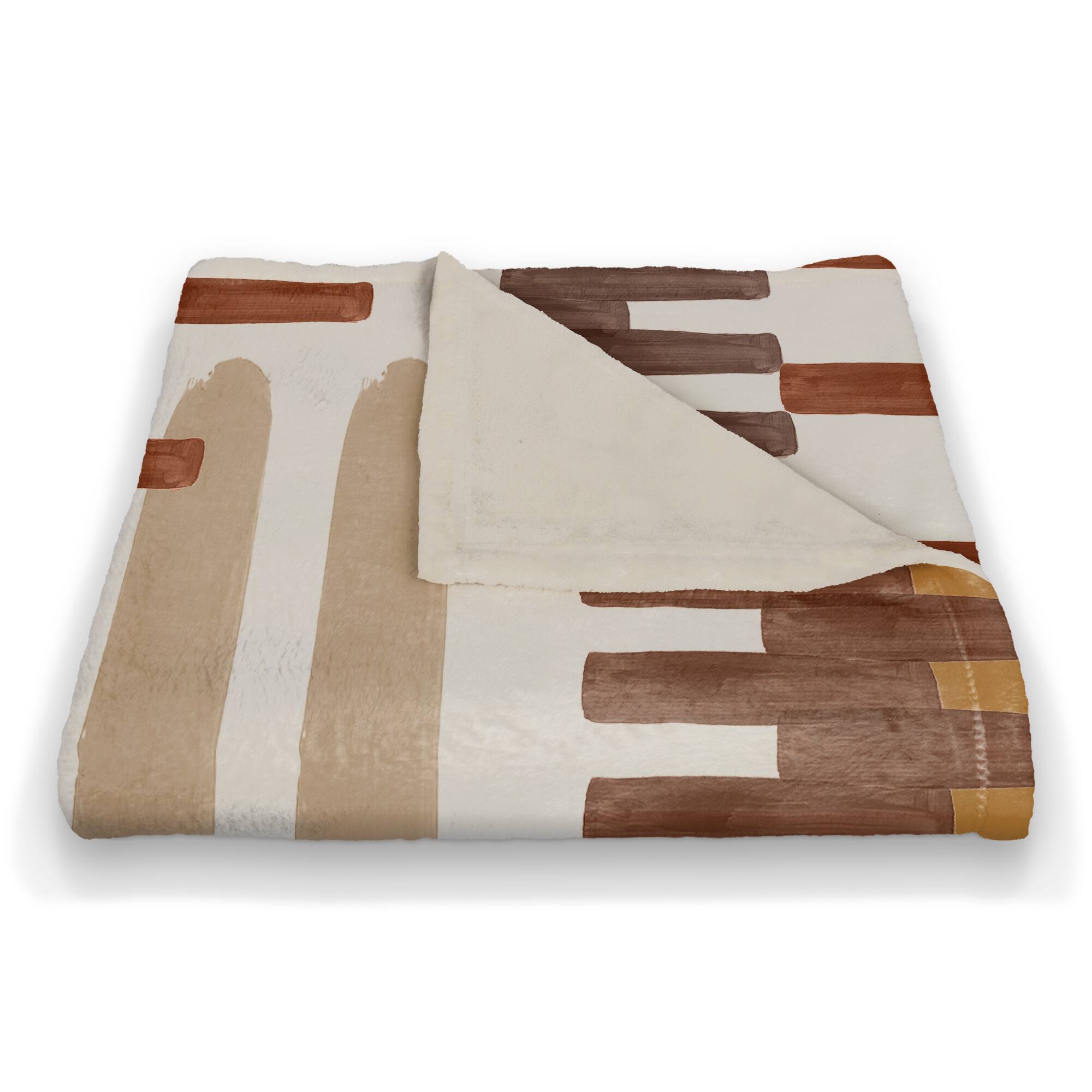 Abstract Brown Pink 50" x 60" Coral Fleece Blanket